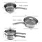 Hastings Home Stainless Steel 6 Cup Double Boiler 1.5 Quart Saucepan 2-in-1 Combo with Vented Glass Lid Cookware 125270LAG - alternate 2